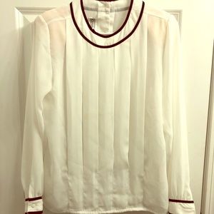 Christie and Jill black and white blouse